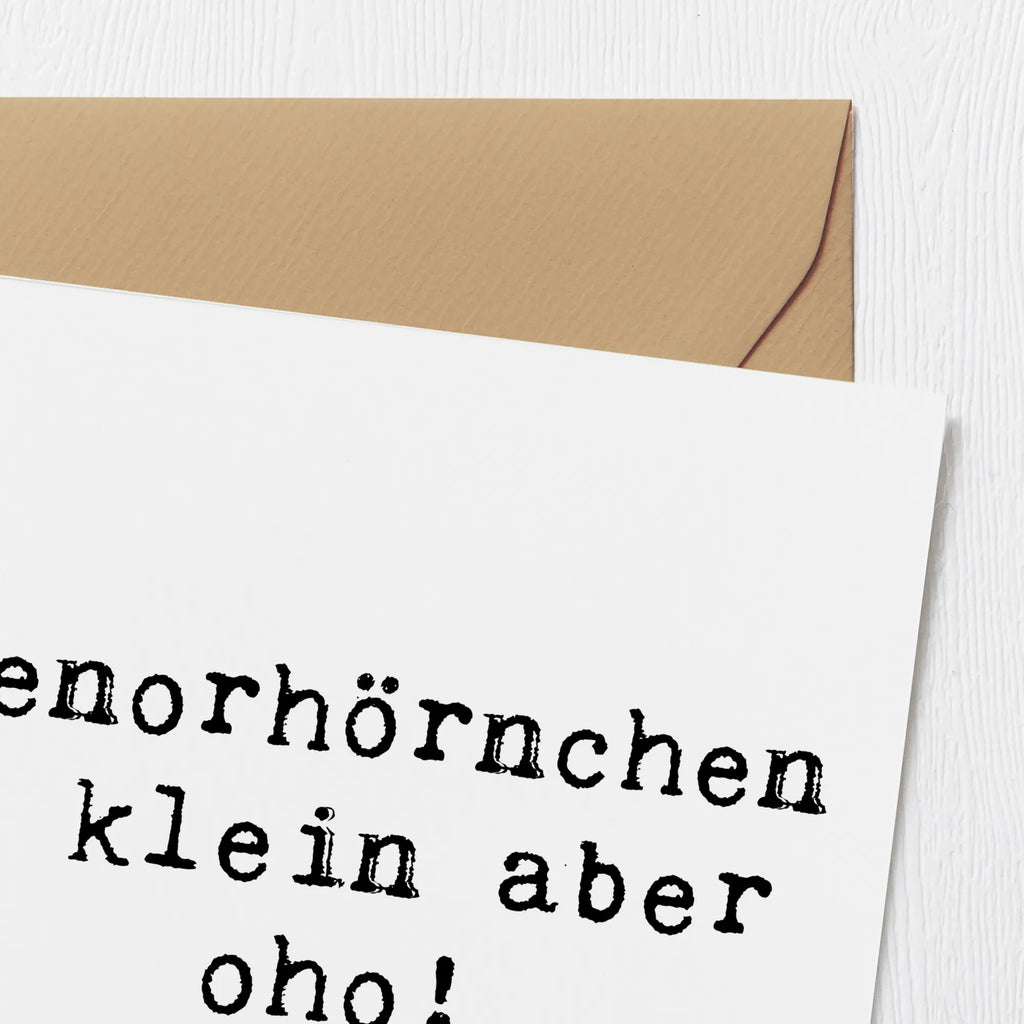 Deluxe Karte Spruch Tenorhörnchen Magie Karte, Grußkarte, Klappkarte, Einladungskarte, Glückwunschkarte, Hochzeitskarte, Geburtstagskarte, Hochwertige Grußkarte, Hochwertige Klappkarte, Instrumente, Geschenke Musiker, Musikliebhaber