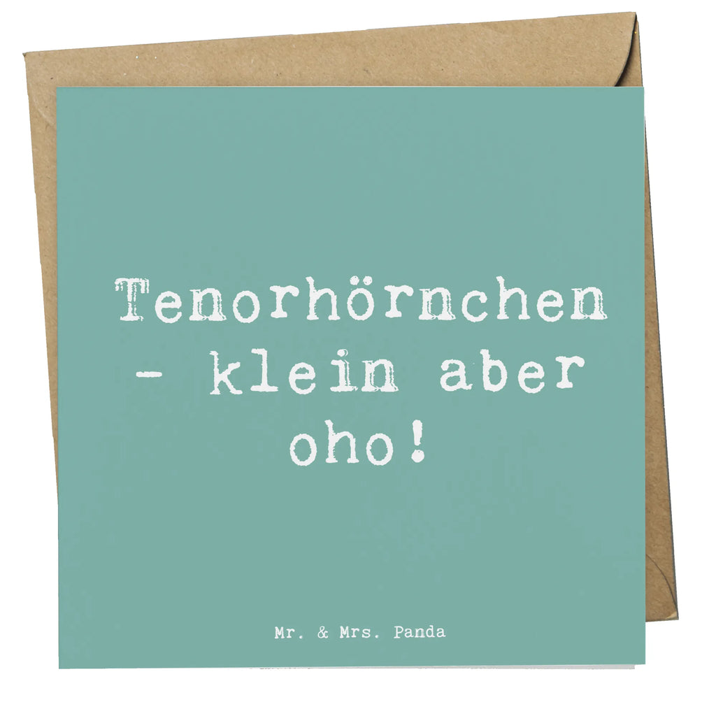 Deluxe Karte Spruch Tenorhörnchen Magie Karte, Grußkarte, Klappkarte, Einladungskarte, Glückwunschkarte, Hochzeitskarte, Geburtstagskarte, Hochwertige Grußkarte, Hochwertige Klappkarte, Instrumente, Geschenke Musiker, Musikliebhaber