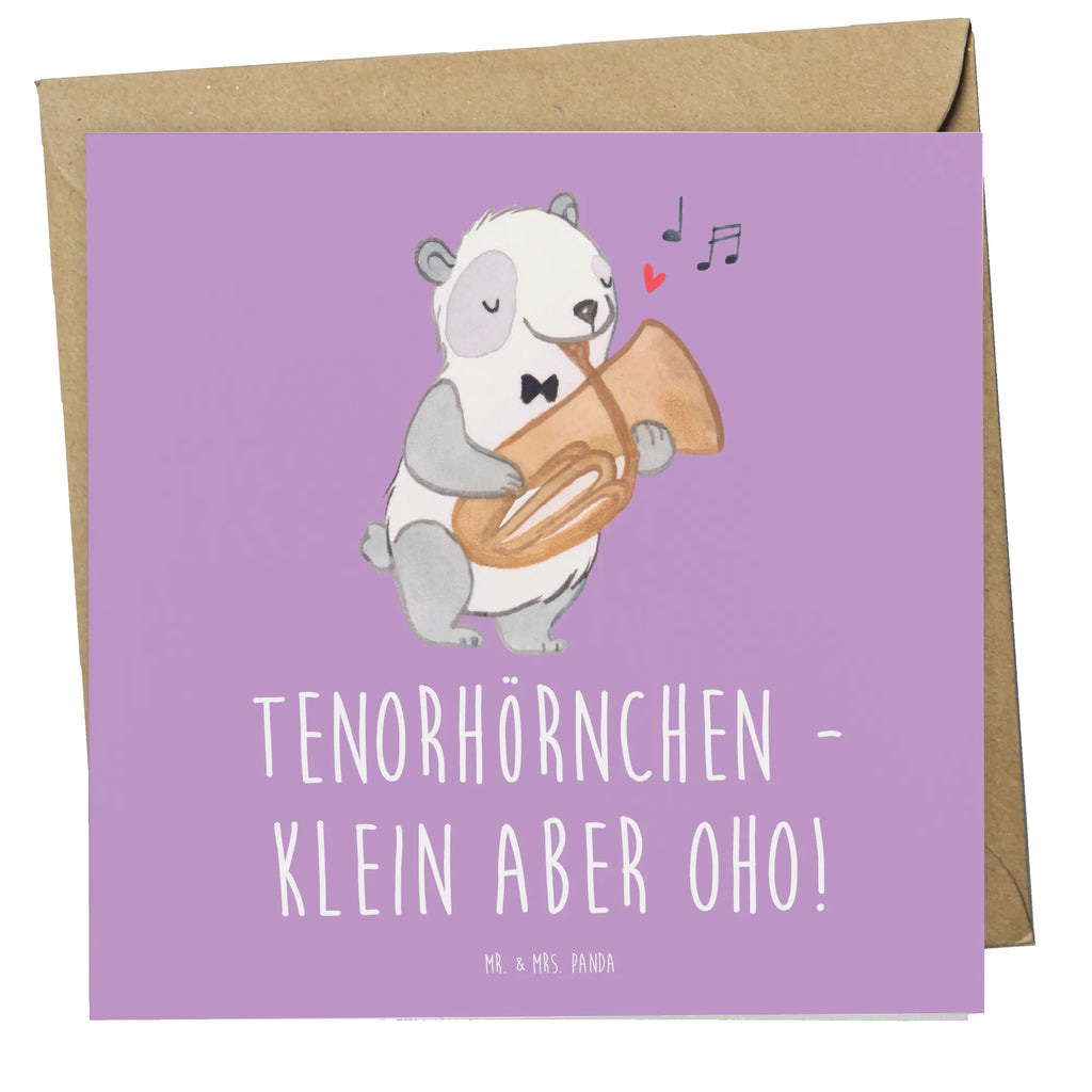 Deluxe Card Tenorhörnchen - klein aber oho! Karte, Grußkarte, Klappkarte, Einladungskarte, Glückwunschkarte, Hochzeitskarte, Geburtstagskarte, Hochwertige Grußkarte, Hochwertige Klappkarte, Instrumente, Geschenke Musiker, Musikliebhaber