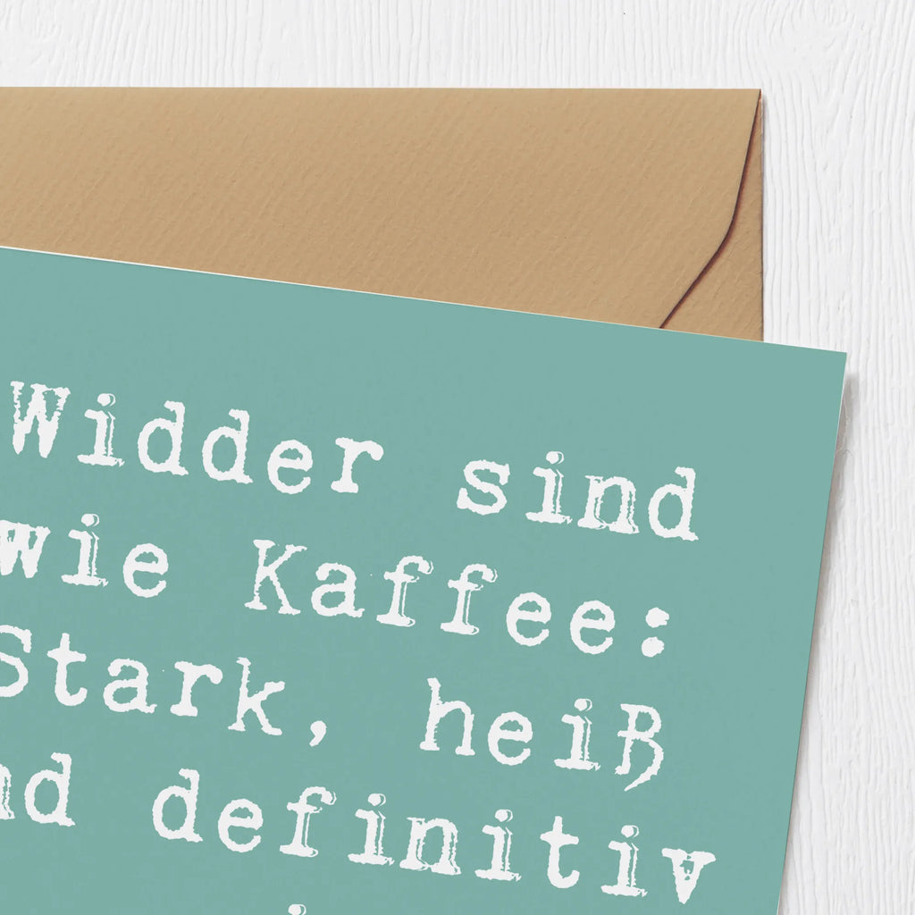 Deluxe Karte Spruch Widder Power Karte, Grußkarte, Klappkarte, Einladungskarte, Glückwunschkarte, Hochzeitskarte, Geburtstagskarte, Hochwertige Grußkarte, Hochwertige Klappkarte, Tierkreiszeichen, Sternzeichen, Horoskop, Astrologie, Aszendent