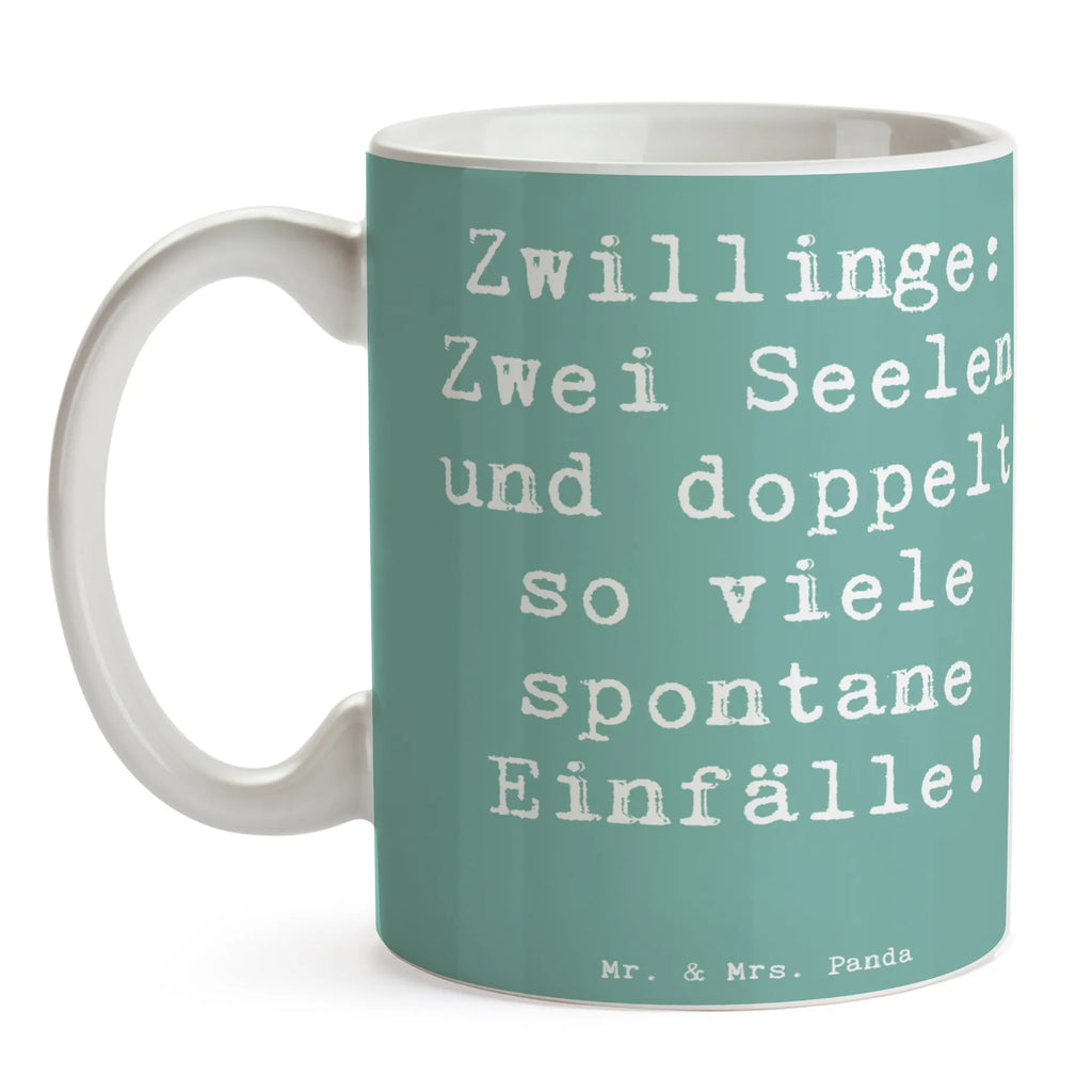 Tasse Spruch Zwillinge Abenteuer Tasse, Kaffeetasse, Teetasse, Becher, Kaffeebecher, Teebecher, Keramiktasse, Porzellantasse, Büro Tasse, Geschenk Tasse, Tasse Sprüche, Tasse Motive, Kaffeetassen, Tasse bedrucken, Designer Tasse, Cappuccino Tassen, Schöne Teetassen, Tierkreiszeichen, Sternzeichen, Horoskop, Astrologie, Aszendent