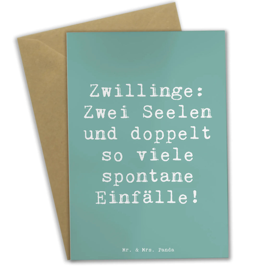 Grußkarte Spruch Zwillinge Abenteuer Grußkarte, Klappkarte, Einladungskarte, Glückwunschkarte, Hochzeitskarte, Geburtstagskarte, Karte, Ansichtskarten, Tierkreiszeichen, Sternzeichen, Horoskop, Astrologie, Aszendent