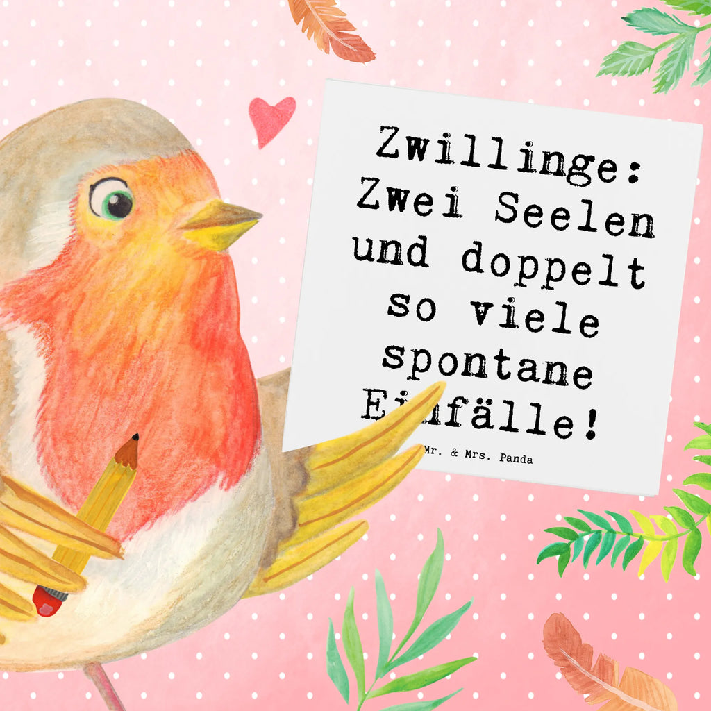 Deluxe Karte Spruch Zwillinge Abenteuer Karte, Grußkarte, Klappkarte, Einladungskarte, Glückwunschkarte, Hochzeitskarte, Geburtstagskarte, Hochwertige Grußkarte, Hochwertige Klappkarte, Tierkreiszeichen, Sternzeichen, Horoskop, Astrologie, Aszendent