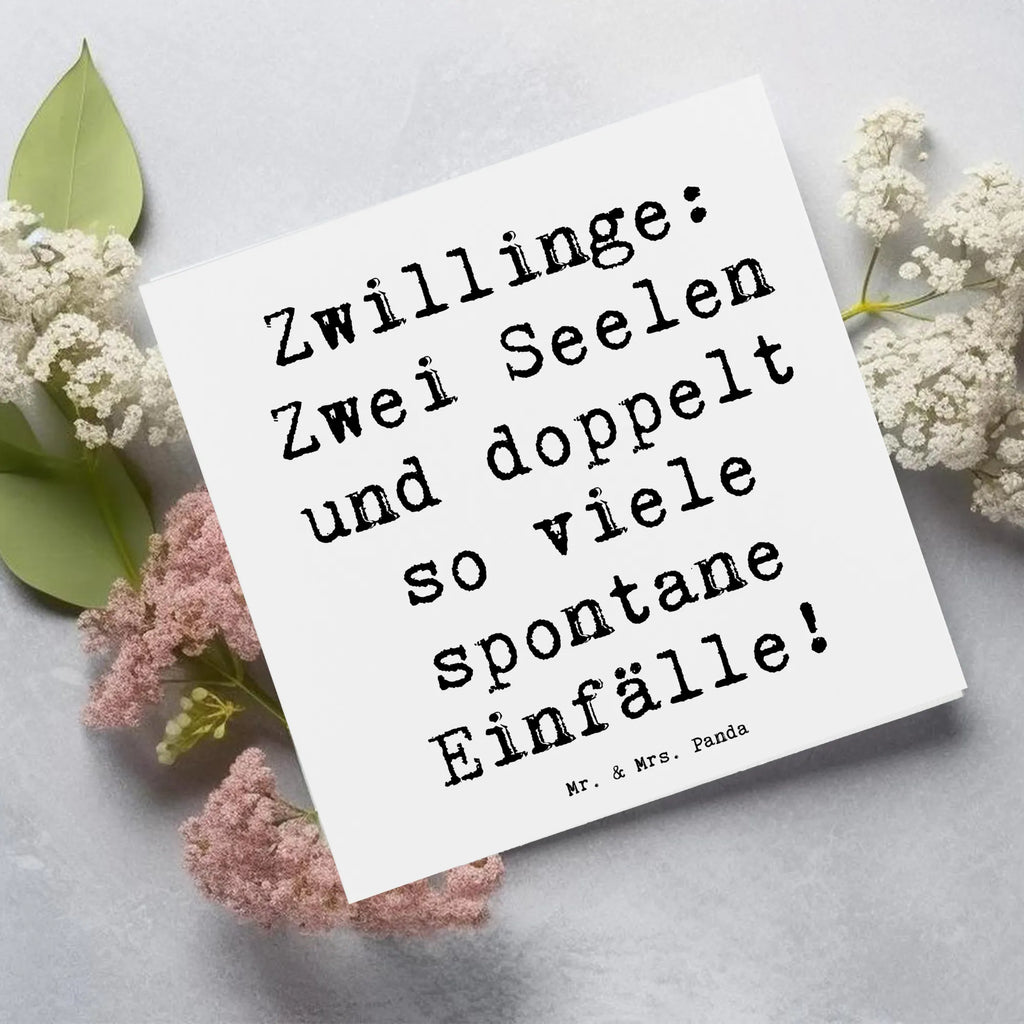 Deluxe Karte Spruch Zwillinge Abenteuer Karte, Grußkarte, Klappkarte, Einladungskarte, Glückwunschkarte, Hochzeitskarte, Geburtstagskarte, Hochwertige Grußkarte, Hochwertige Klappkarte, Tierkreiszeichen, Sternzeichen, Horoskop, Astrologie, Aszendent