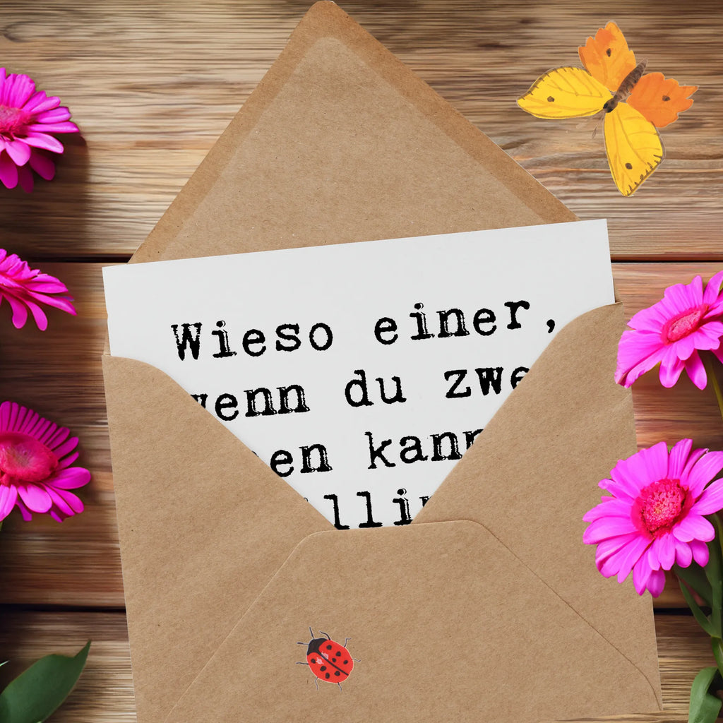 Deluxe Karte Spruch Zwillinge Spaß Karte, Grußkarte, Klappkarte, Einladungskarte, Glückwunschkarte, Hochzeitskarte, Geburtstagskarte, Hochwertige Grußkarte, Hochwertige Klappkarte, Tierkreiszeichen, Sternzeichen, Horoskop, Astrologie, Aszendent