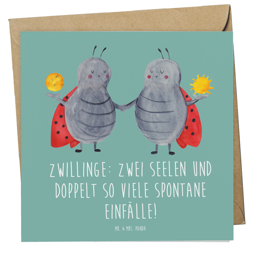 Deluxe Karte Spruch Zwillinge Abenteuer Karte, Grußkarte, Klappkarte, Einladungskarte, Glückwunschkarte, Hochzeitskarte, Geburtstagskarte, Hochwertige Grußkarte, Hochwertige Klappkarte, Tierkreiszeichen, Sternzeichen, Horoskop, Astrologie, Aszendent