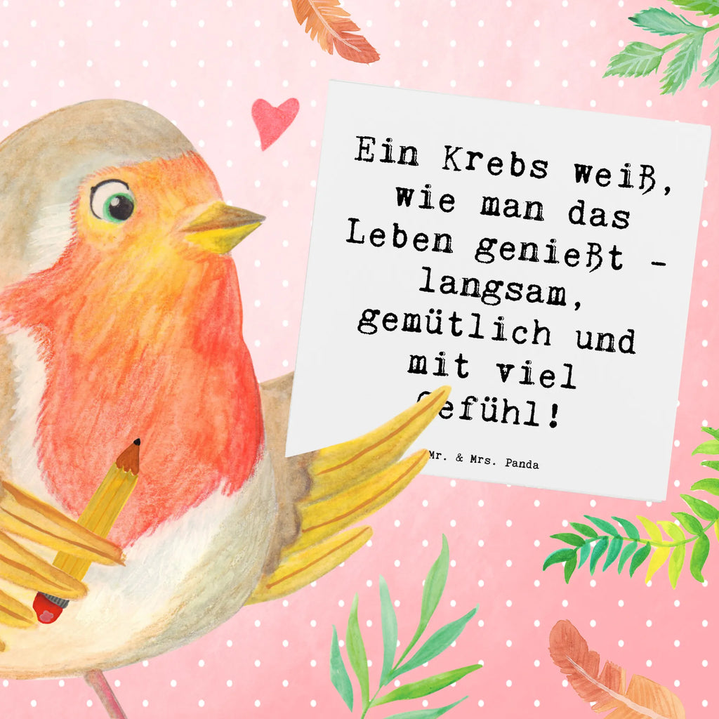 Deluxe Karte Spruch Krebs Genießer Karte, Grußkarte, Klappkarte, Einladungskarte, Glückwunschkarte, Hochzeitskarte, Geburtstagskarte, Hochwertige Grußkarte, Hochwertige Klappkarte, Tierkreiszeichen, Sternzeichen, Horoskop, Astrologie, Aszendent