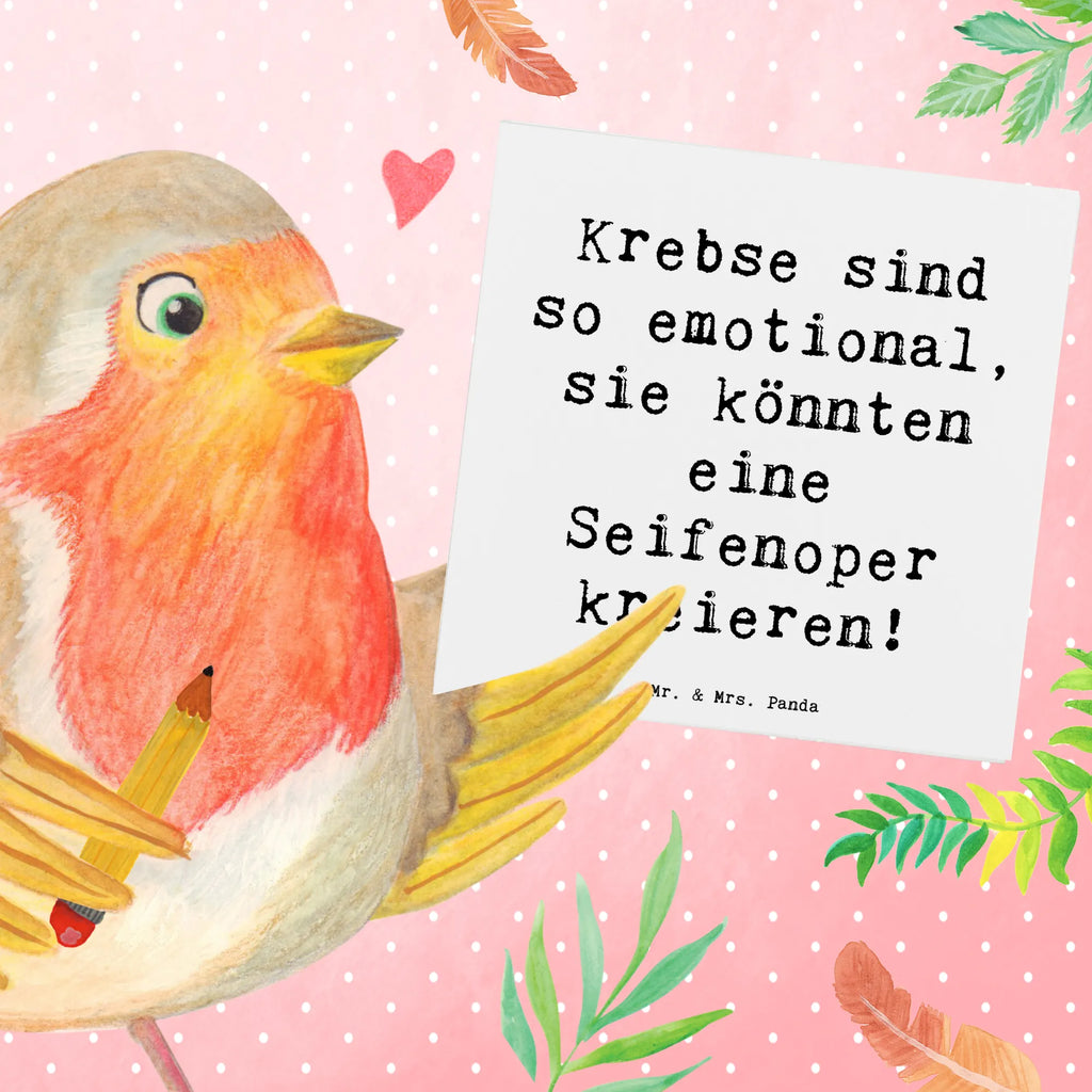 Deluxe Karte Spruch Emotionaler Krebs Karte, Grußkarte, Klappkarte, Einladungskarte, Glückwunschkarte, Hochzeitskarte, Geburtstagskarte, Hochwertige Grußkarte, Hochwertige Klappkarte, Tierkreiszeichen, Sternzeichen, Horoskop, Astrologie, Aszendent