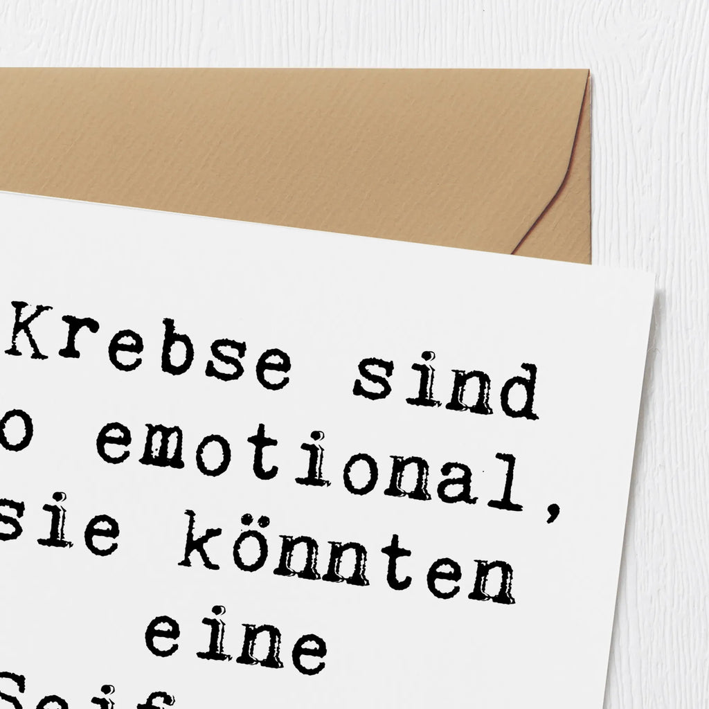 Deluxe Karte Spruch Emotionaler Krebs Karte, Grußkarte, Klappkarte, Einladungskarte, Glückwunschkarte, Hochzeitskarte, Geburtstagskarte, Hochwertige Grußkarte, Hochwertige Klappkarte, Tierkreiszeichen, Sternzeichen, Horoskop, Astrologie, Aszendent