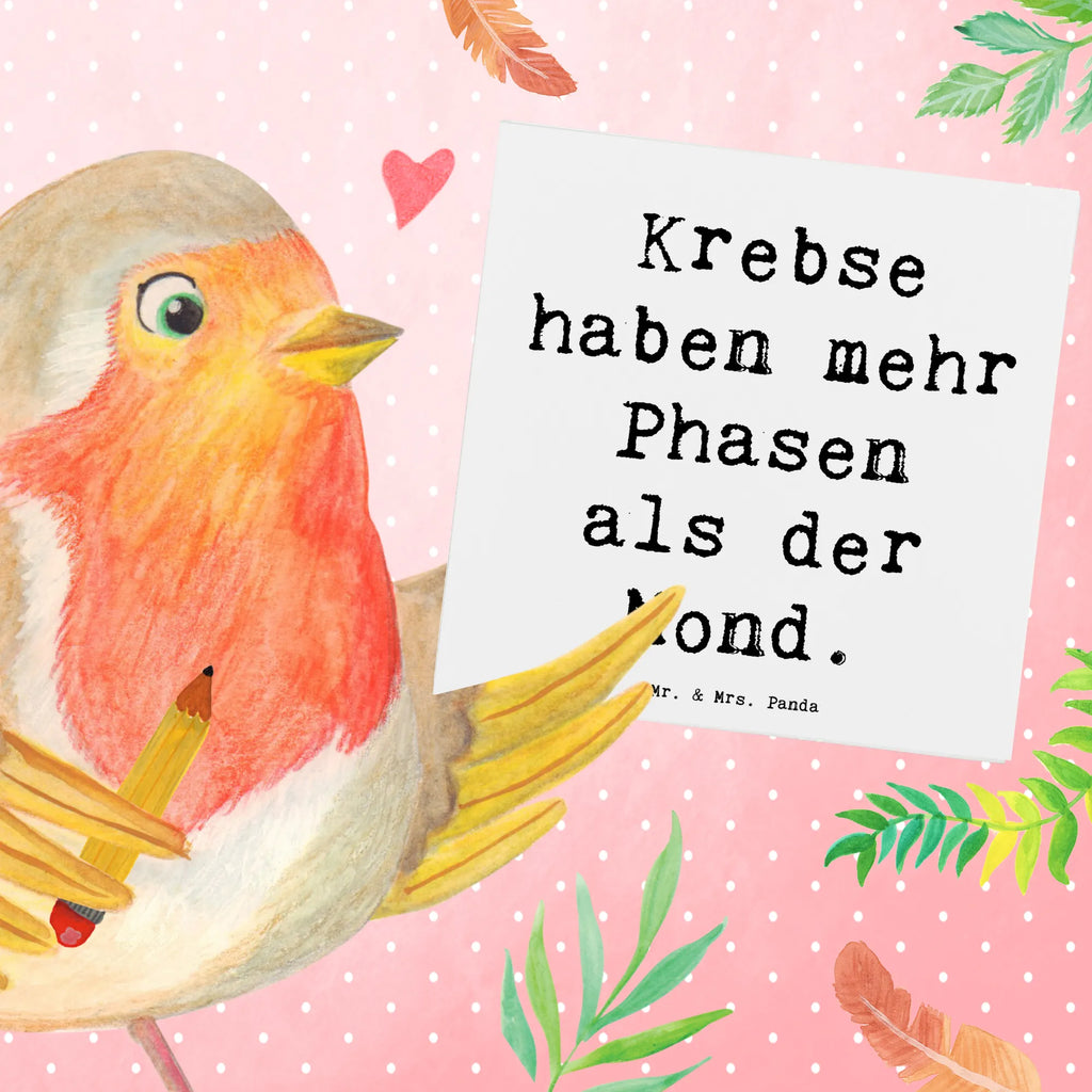 Deluxe Karte Spruch Krebs Phasen Karte, Grußkarte, Klappkarte, Einladungskarte, Glückwunschkarte, Hochzeitskarte, Geburtstagskarte, Hochwertige Grußkarte, Hochwertige Klappkarte, Tierkreiszeichen, Sternzeichen, Horoskop, Astrologie, Aszendent