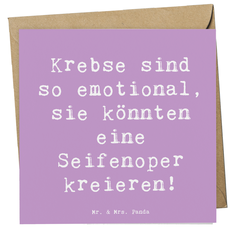 Deluxe Karte Spruch Emotionaler Krebs Karte, Grußkarte, Klappkarte, Einladungskarte, Glückwunschkarte, Hochzeitskarte, Geburtstagskarte, Hochwertige Grußkarte, Hochwertige Klappkarte, Tierkreiszeichen, Sternzeichen, Horoskop, Astrologie, Aszendent