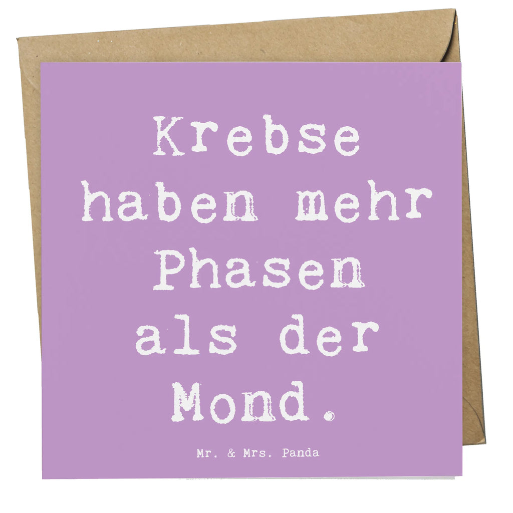 Deluxe Karte Spruch Krebs Phasen Karte, Grußkarte, Klappkarte, Einladungskarte, Glückwunschkarte, Hochzeitskarte, Geburtstagskarte, Hochwertige Grußkarte, Hochwertige Klappkarte, Tierkreiszeichen, Sternzeichen, Horoskop, Astrologie, Aszendent