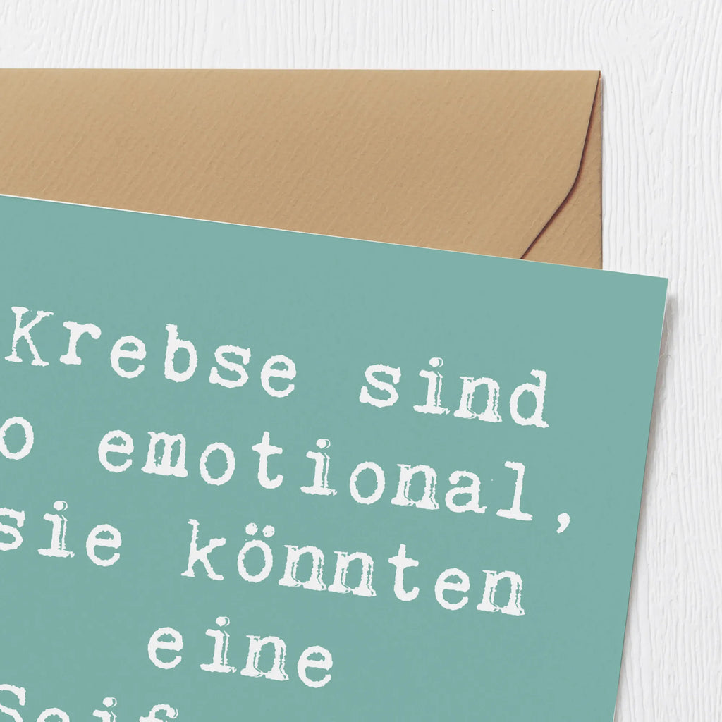 Deluxe Karte Spruch Emotionaler Krebs Karte, Grußkarte, Klappkarte, Einladungskarte, Glückwunschkarte, Hochzeitskarte, Geburtstagskarte, Hochwertige Grußkarte, Hochwertige Klappkarte, Tierkreiszeichen, Sternzeichen, Horoskop, Astrologie, Aszendent