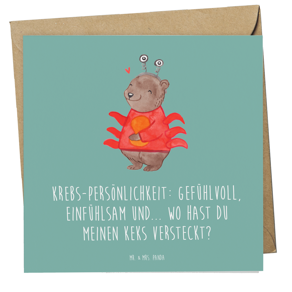 Deluxe Karte Spruch Krebs Gefühlswelt Karte, Grußkarte, Klappkarte, Einladungskarte, Glückwunschkarte, Hochzeitskarte, Geburtstagskarte, Hochwertige Grußkarte, Hochwertige Klappkarte, Tierkreiszeichen, Sternzeichen, Horoskop, Astrologie, Aszendent