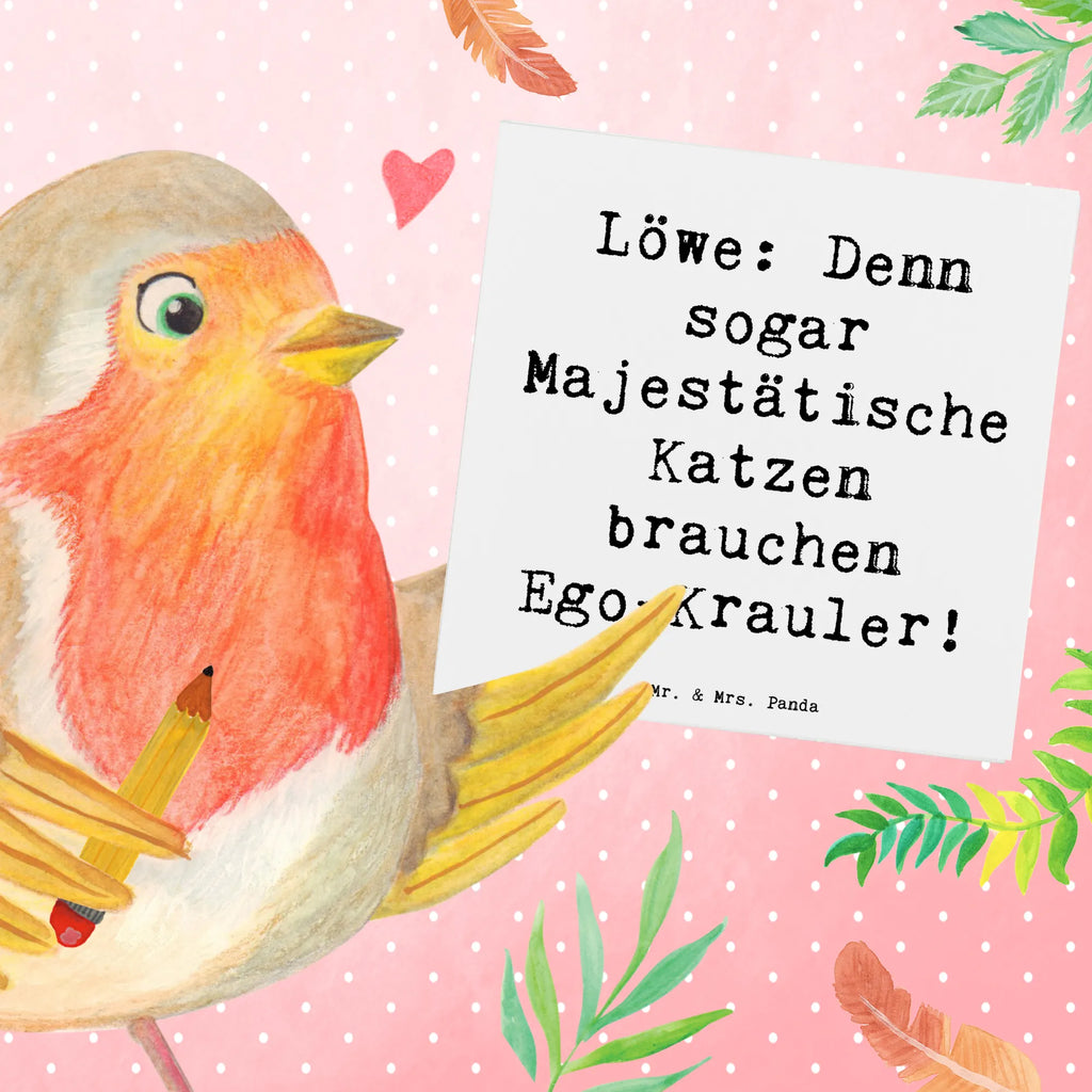 Deluxe Karte Spruch Majestätischer Löwe Karte, Grußkarte, Klappkarte, Einladungskarte, Glückwunschkarte, Hochzeitskarte, Geburtstagskarte, Hochwertige Grußkarte, Hochwertige Klappkarte, Tierkreiszeichen, Sternzeichen, Horoskop, Astrologie, Aszendent