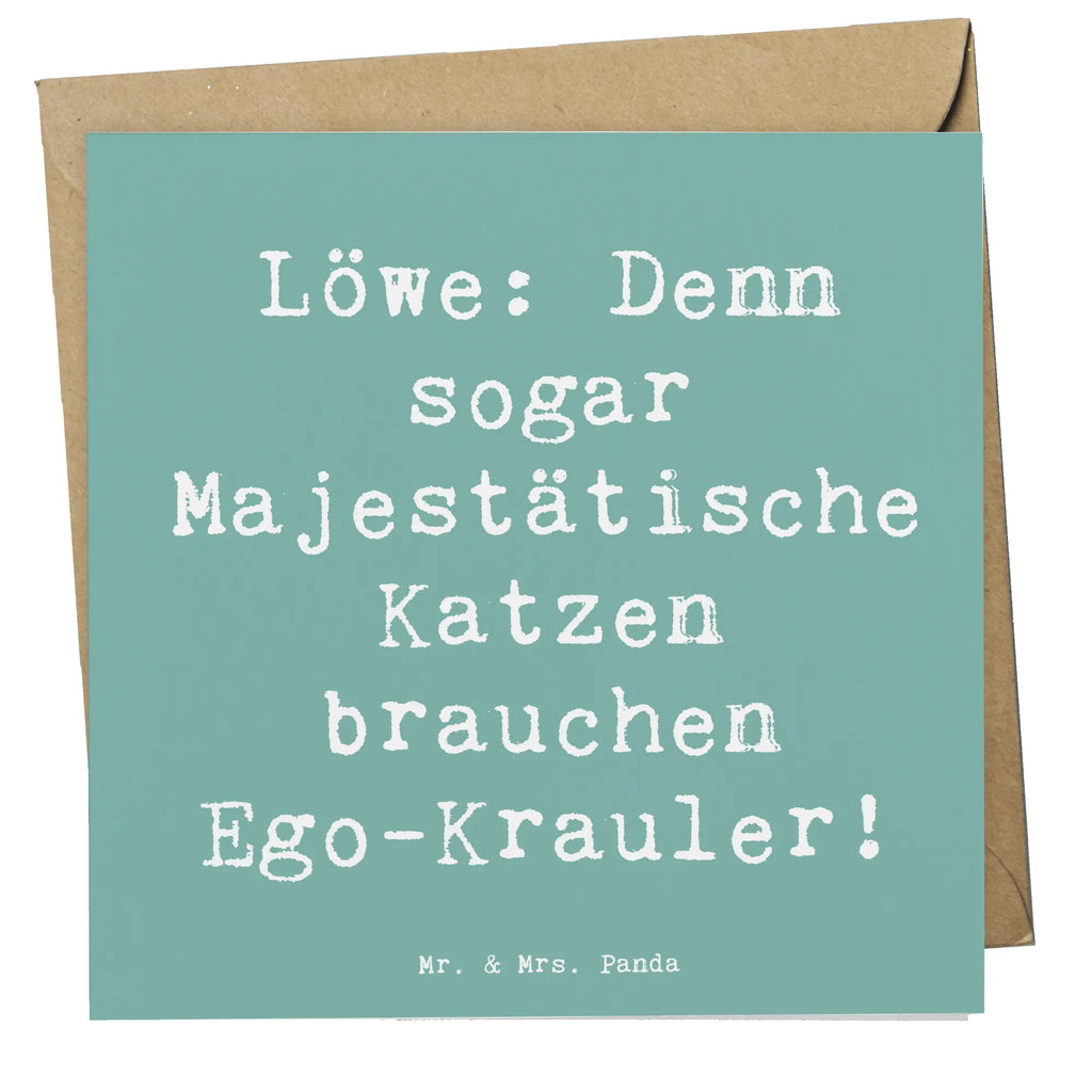 Deluxe Karte Spruch Majestätischer Löwe Karte, Grußkarte, Klappkarte, Einladungskarte, Glückwunschkarte, Hochzeitskarte, Geburtstagskarte, Hochwertige Grußkarte, Hochwertige Klappkarte, Tierkreiszeichen, Sternzeichen, Horoskop, Astrologie, Aszendent