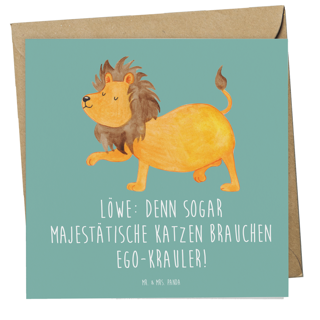 Deluxe Karte Spruch Majestätischer Löwe Karte, Grußkarte, Klappkarte, Einladungskarte, Glückwunschkarte, Hochzeitskarte, Geburtstagskarte, Hochwertige Grußkarte, Hochwertige Klappkarte, Tierkreiszeichen, Sternzeichen, Horoskop, Astrologie, Aszendent