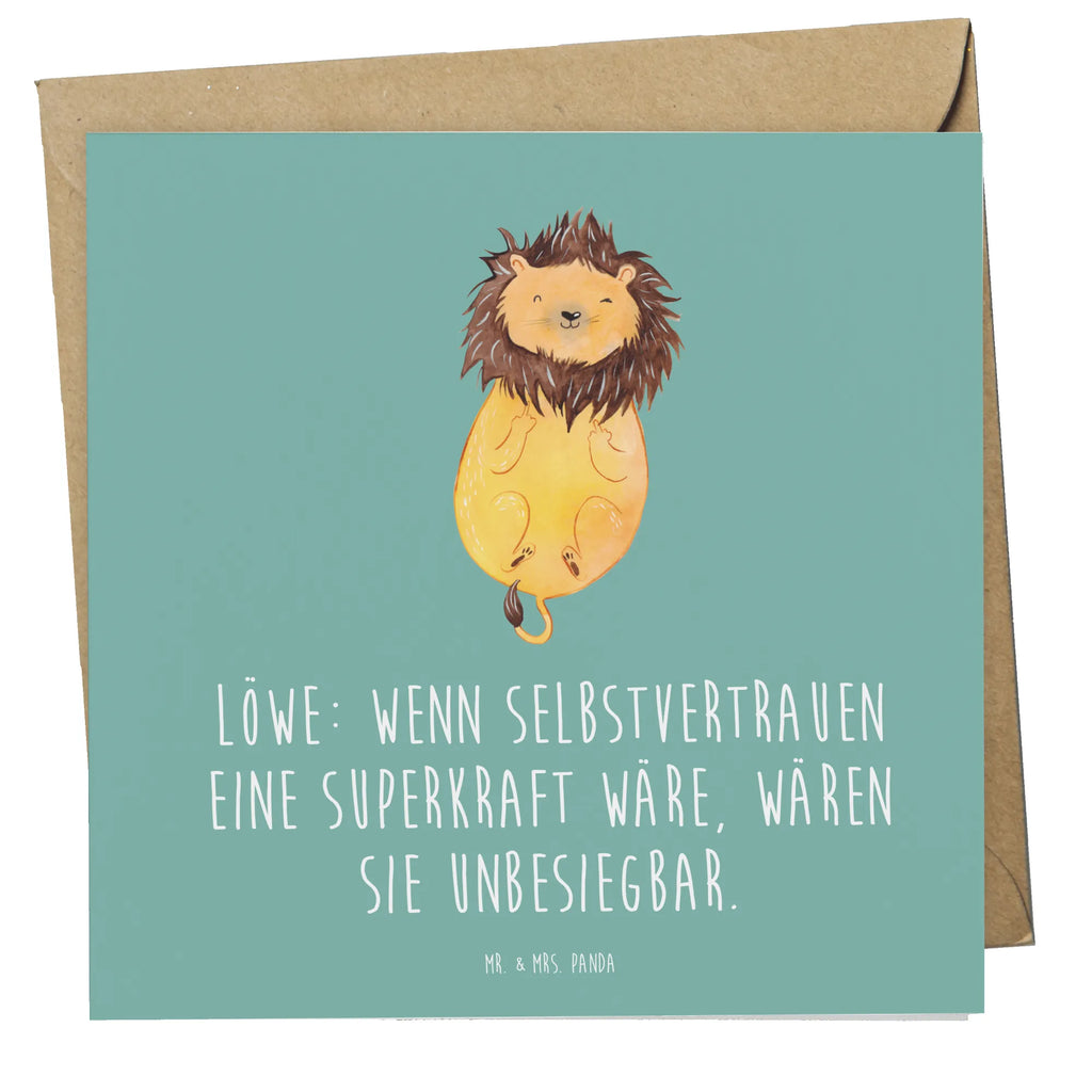 Deluxe Karte Löwe Superkraft Karte, Grußkarte, Klappkarte, Einladungskarte, Glückwunschkarte, Hochzeitskarte, Geburtstagskarte, Hochwertige Grußkarte, Hochwertige Klappkarte, Tierkreiszeichen, Sternzeichen, Horoskop, Astrologie, Aszendent