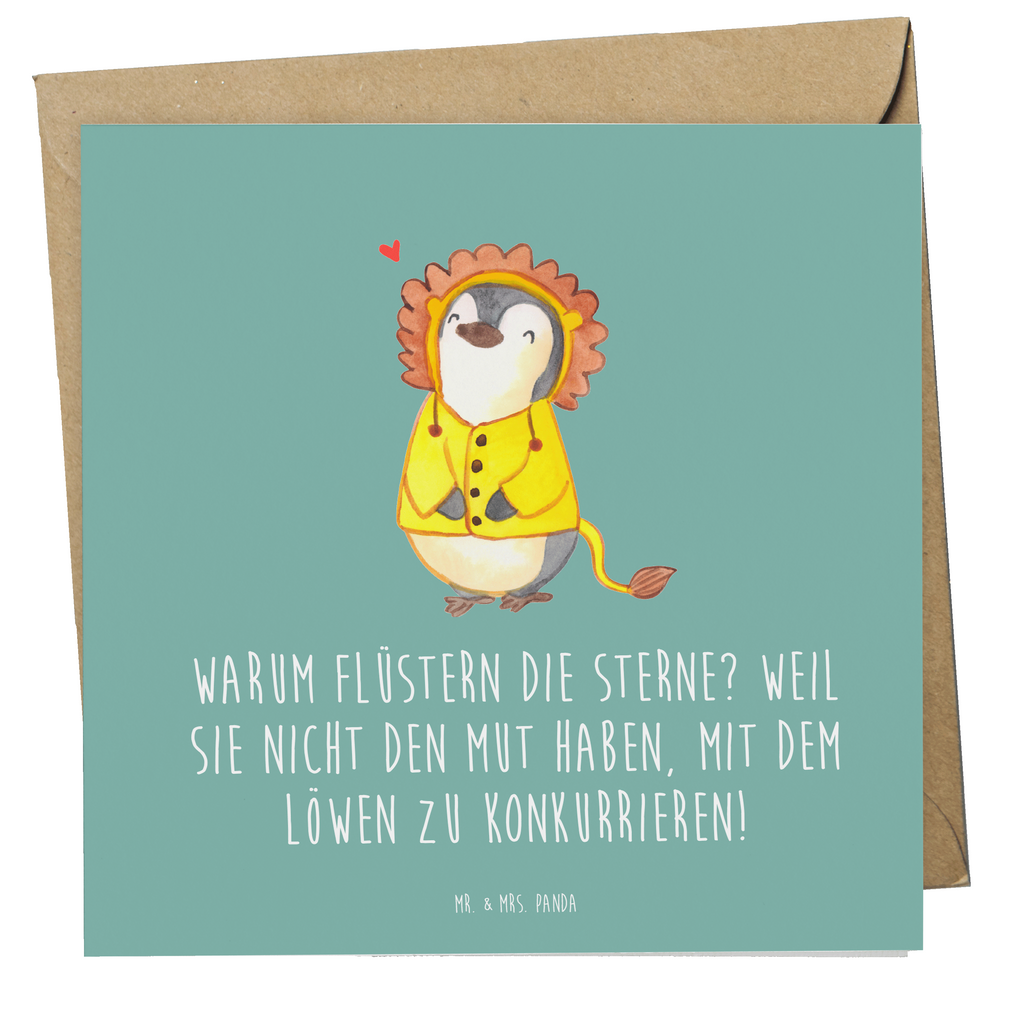 Deluxe Karte Spruch Sterne und Löwe Karte, Grußkarte, Klappkarte, Einladungskarte, Glückwunschkarte, Hochzeitskarte, Geburtstagskarte, Hochwertige Grußkarte, Hochwertige Klappkarte, Tierkreiszeichen, Sternzeichen, Horoskop, Astrologie, Aszendent