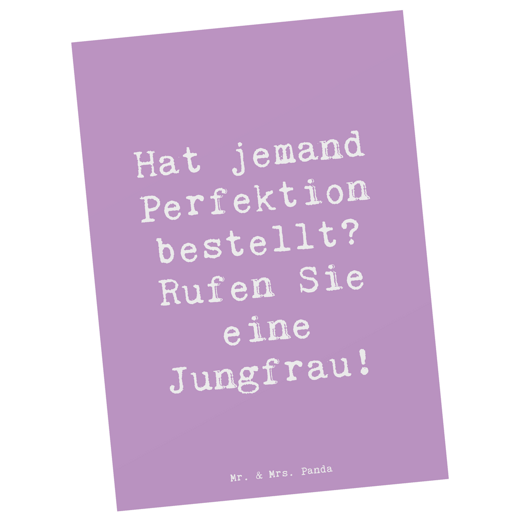 Postkarte Jungfrau Perfektion