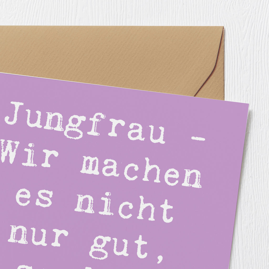 Deluxe Karte Spruch Jungfrau Perfektion Karte, Grußkarte, Klappkarte, Einladungskarte, Glückwunschkarte, Hochzeitskarte, Geburtstagskarte, Hochwertige Grußkarte, Hochwertige Klappkarte, Tierkreiszeichen, Sternzeichen, Horoskop, Astrologie, Aszendent