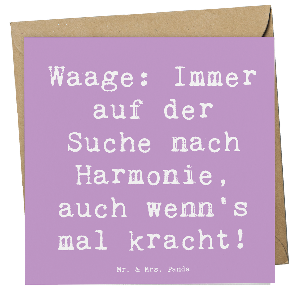 Deluxe Karte Spruch Waagen Harmonie Karte, Grußkarte, Klappkarte, Einladungskarte, Glückwunschkarte, Hochzeitskarte, Geburtstagskarte, Hochwertige Grußkarte, Hochwertige Klappkarte, Tierkreiszeichen, Sternzeichen, Horoskop, Astrologie, Aszendent