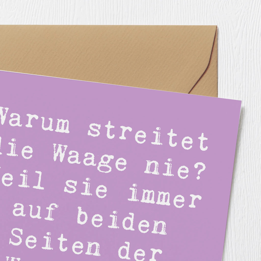 Deluxe Karte Spruch Waage Harmonie Karte, Grußkarte, Klappkarte, Einladungskarte, Glückwunschkarte, Hochzeitskarte, Geburtstagskarte, Hochwertige Grußkarte, Hochwertige Klappkarte, Tierkreiszeichen, Sternzeichen, Horoskop, Astrologie, Aszendent