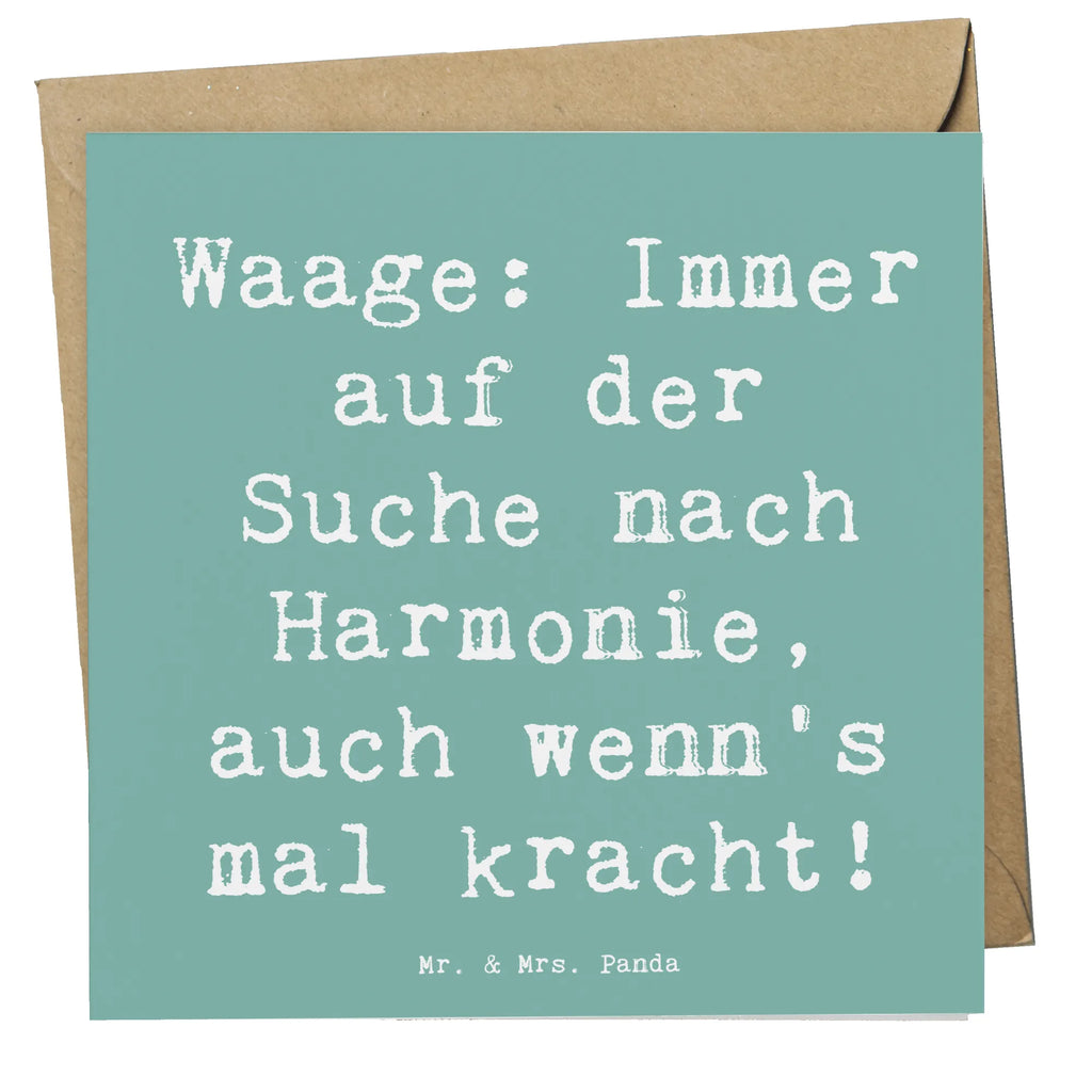 Deluxe Karte Spruch Waagen Harmonie Karte, Grußkarte, Klappkarte, Einladungskarte, Glückwunschkarte, Hochzeitskarte, Geburtstagskarte, Hochwertige Grußkarte, Hochwertige Klappkarte, Tierkreiszeichen, Sternzeichen, Horoskop, Astrologie, Aszendent