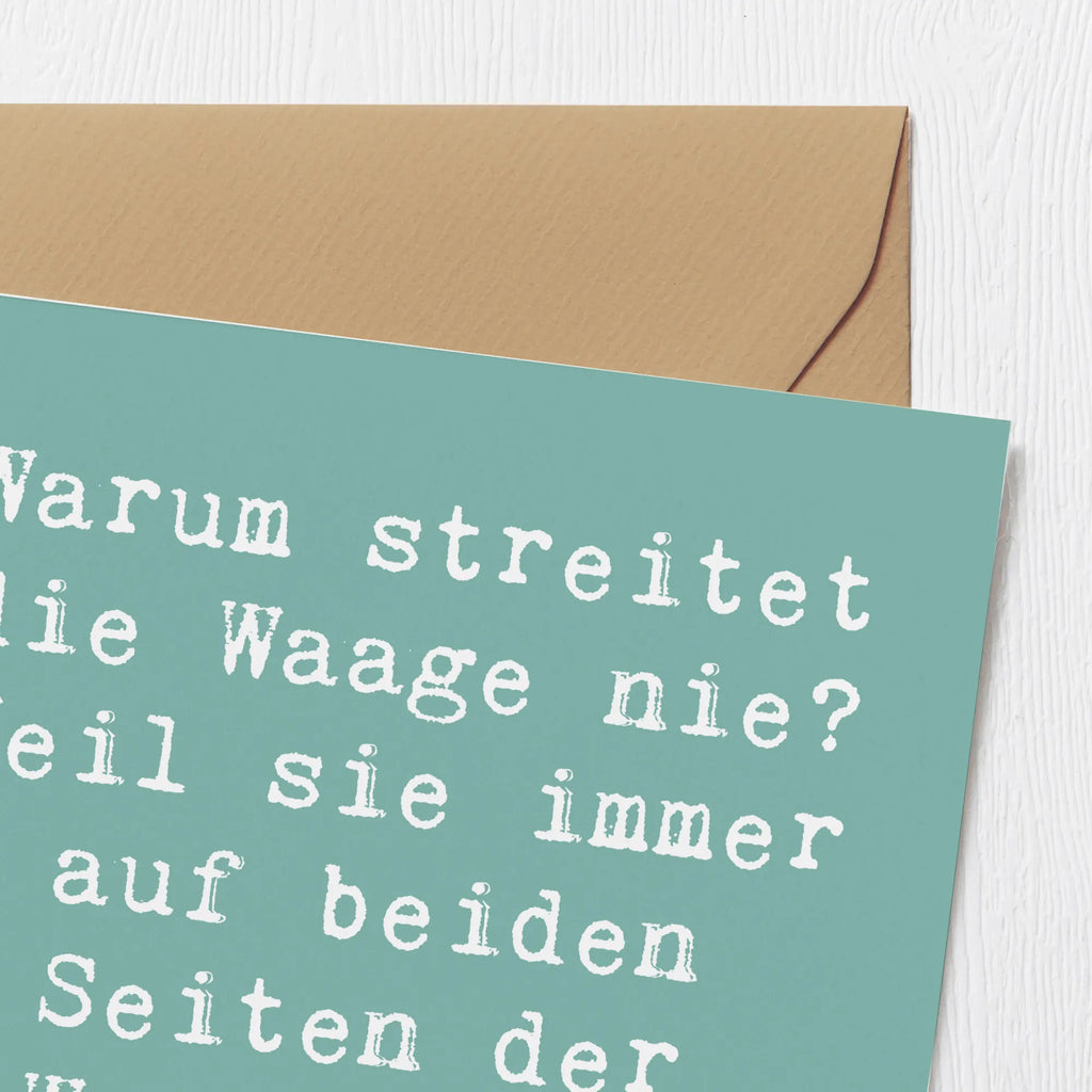 Deluxe Karte Spruch Waage Harmonie Karte, Grußkarte, Klappkarte, Einladungskarte, Glückwunschkarte, Hochzeitskarte, Geburtstagskarte, Hochwertige Grußkarte, Hochwertige Klappkarte, Tierkreiszeichen, Sternzeichen, Horoskop, Astrologie, Aszendent