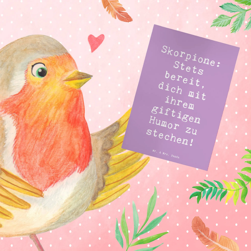 Grußkarte Spruch Skorpion Humor Grußkarte, Klappkarte, Einladungskarte, Glückwunschkarte, Hochzeitskarte, Geburtstagskarte, Karte, Ansichtskarten, Tierkreiszeichen, Sternzeichen, Horoskop, Astrologie, Aszendent