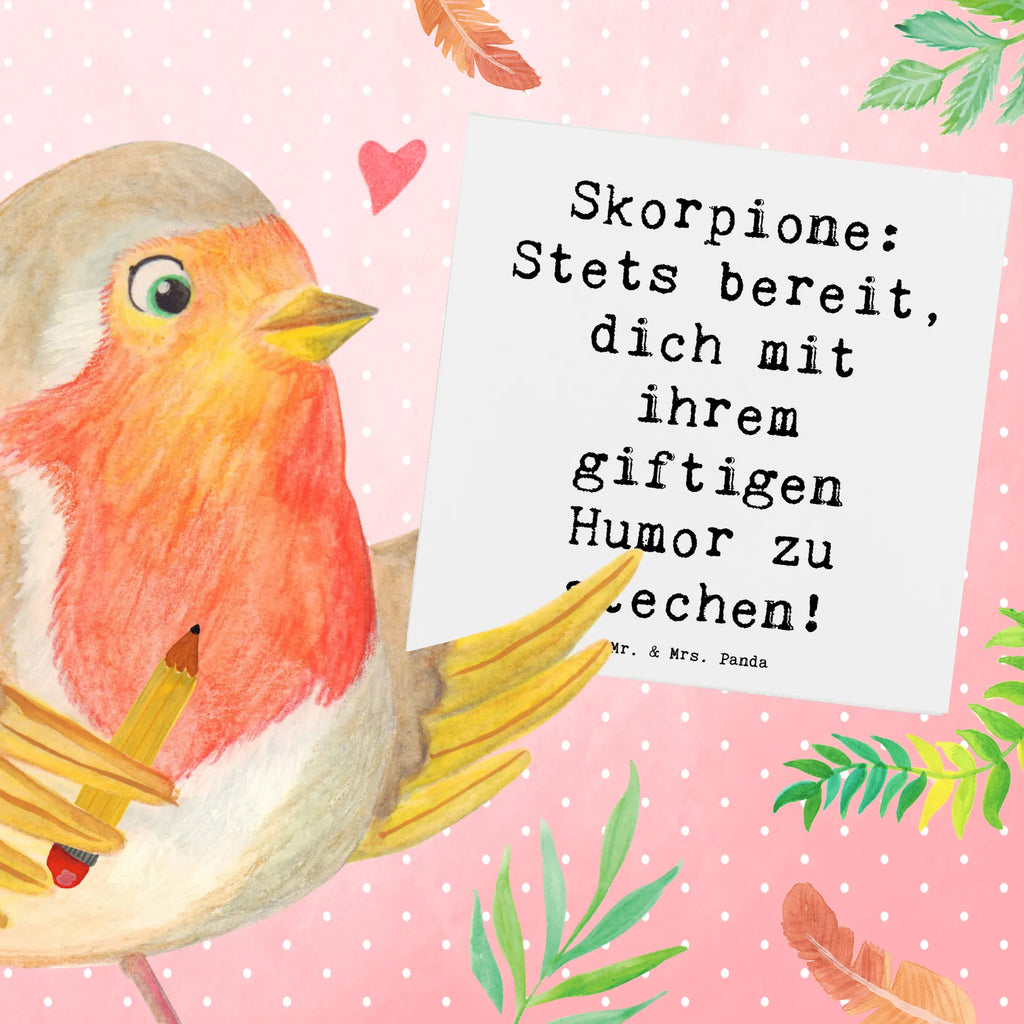 Deluxe Karte Spruch Skorpion Humor Karte, Grußkarte, Klappkarte, Einladungskarte, Glückwunschkarte, Hochzeitskarte, Geburtstagskarte, Hochwertige Grußkarte, Hochwertige Klappkarte, Tierkreiszeichen, Sternzeichen, Horoskop, Astrologie, Aszendent