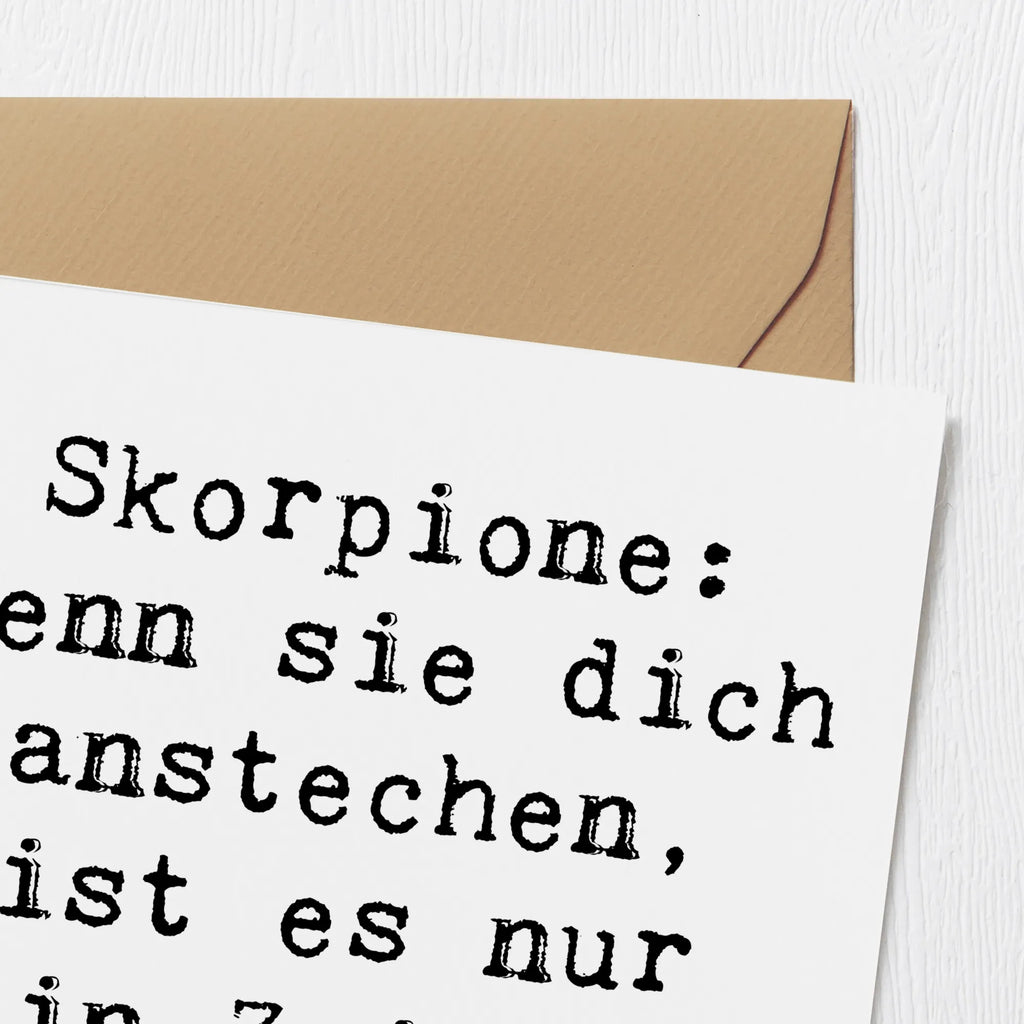 Deluxe Karte Spruch Skorpion Liebe Karte, Grußkarte, Klappkarte, Einladungskarte, Glückwunschkarte, Hochzeitskarte, Geburtstagskarte, Hochwertige Grußkarte, Hochwertige Klappkarte, Tierkreiszeichen, Sternzeichen, Horoskop, Astrologie, Aszendent