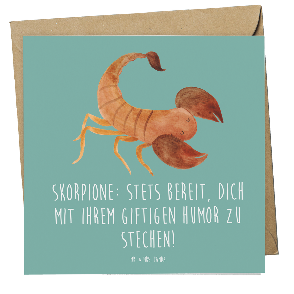 Deluxe Karte Spruch Skorpion Humor Karte, Grußkarte, Klappkarte, Einladungskarte, Glückwunschkarte, Hochzeitskarte, Geburtstagskarte, Hochwertige Grußkarte, Hochwertige Klappkarte, Tierkreiszeichen, Sternzeichen, Horoskop, Astrologie, Aszendent