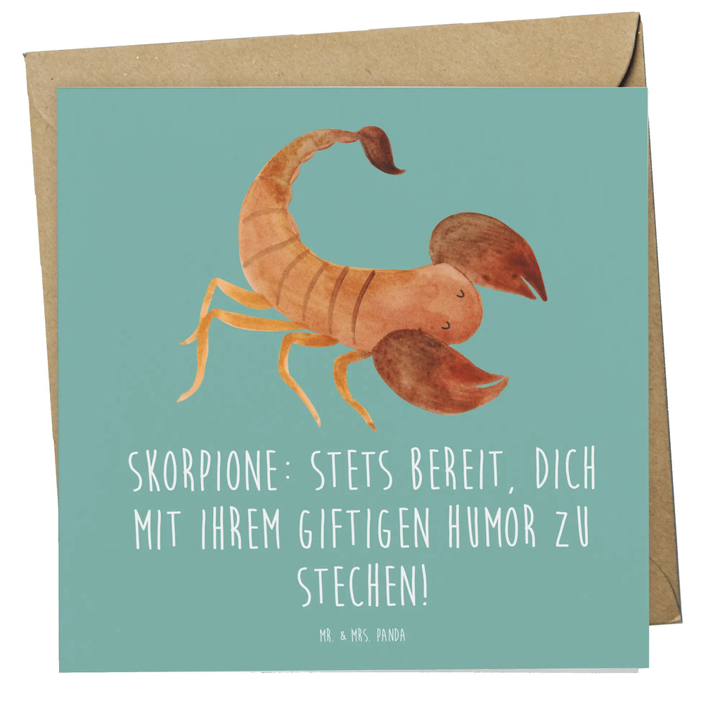 Deluxe Karte Skorpion Humor Karte, Grußkarte, Klappkarte, Einladungskarte, Glückwunschkarte, Hochzeitskarte, Geburtstagskarte, Hochwertige Grußkarte, Hochwertige Klappkarte, Tierkreiszeichen, Sternzeichen, Horoskop, Astrologie, Aszendent