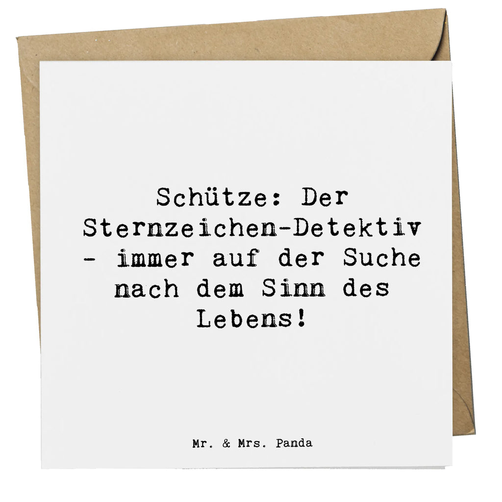 Deluxe Karte Spruch Schützenblick Karte, Grußkarte, Klappkarte, Einladungskarte, Glückwunschkarte, Hochzeitskarte, Geburtstagskarte, Hochwertige Grußkarte, Hochwertige Klappkarte, Tierkreiszeichen, Sternzeichen, Horoskop, Astrologie, Aszendent