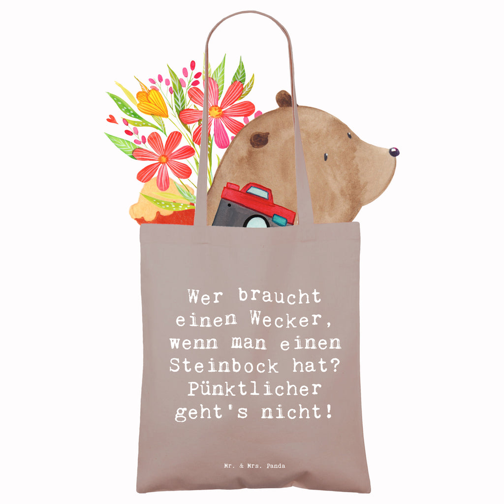 Tragetasche Spruch Steinbock Wecker Beuteltasche, Beutel, Einkaufstasche, Jutebeutel, Stoffbeutel, Tasche, Shopper, Umhängetasche, Strandtasche, Schultertasche, Stofftasche, Tragetasche, Badetasche, Jutetasche, Einkaufstüte, Laptoptasche, Tierkreiszeichen, Sternzeichen, Horoskop, Astrologie, Aszendent