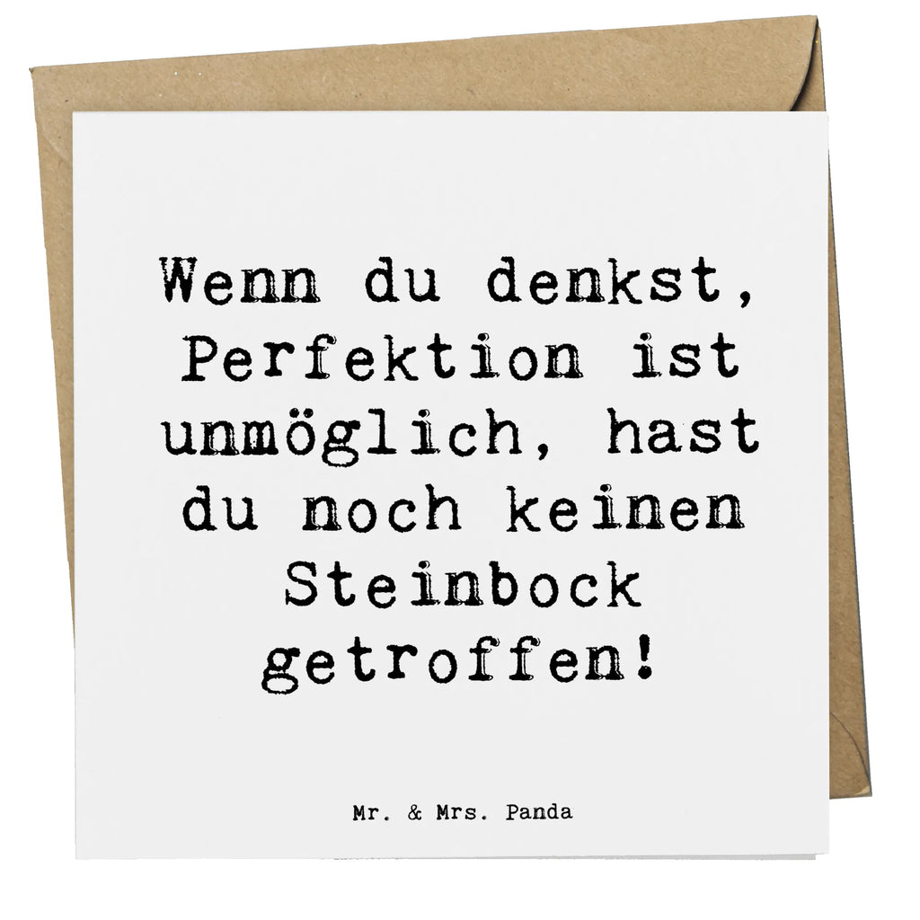 Deluxe Karte Spruch Steinbock Perfektion Karte, Grußkarte, Klappkarte, Einladungskarte, Glückwunschkarte, Hochzeitskarte, Geburtstagskarte, Hochwertige Grußkarte, Hochwertige Klappkarte, Tierkreiszeichen, Sternzeichen, Horoskop, Astrologie, Aszendent