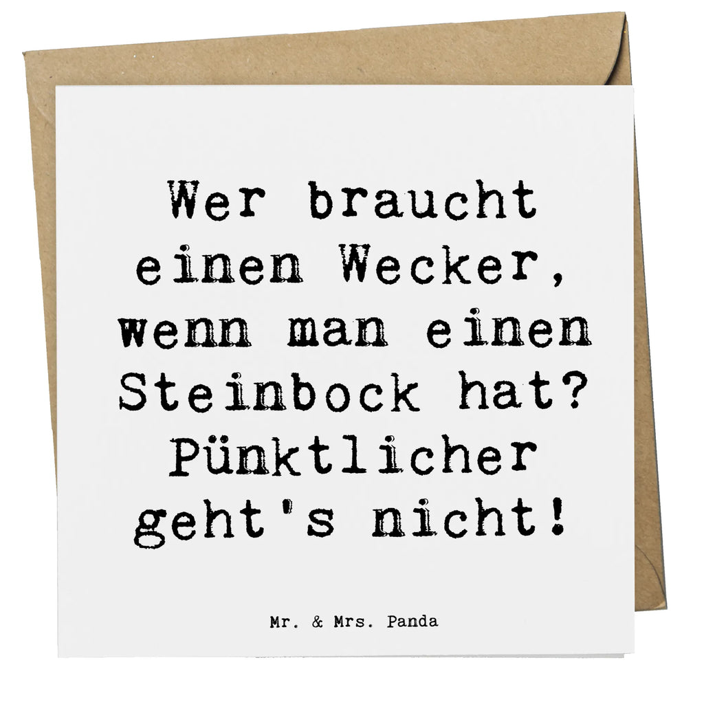 Deluxe Karte Spruch Steinbock Wecker Karte, Grußkarte, Klappkarte, Einladungskarte, Glückwunschkarte, Hochzeitskarte, Geburtstagskarte, Hochwertige Grußkarte, Hochwertige Klappkarte, Tierkreiszeichen, Sternzeichen, Horoskop, Astrologie, Aszendent