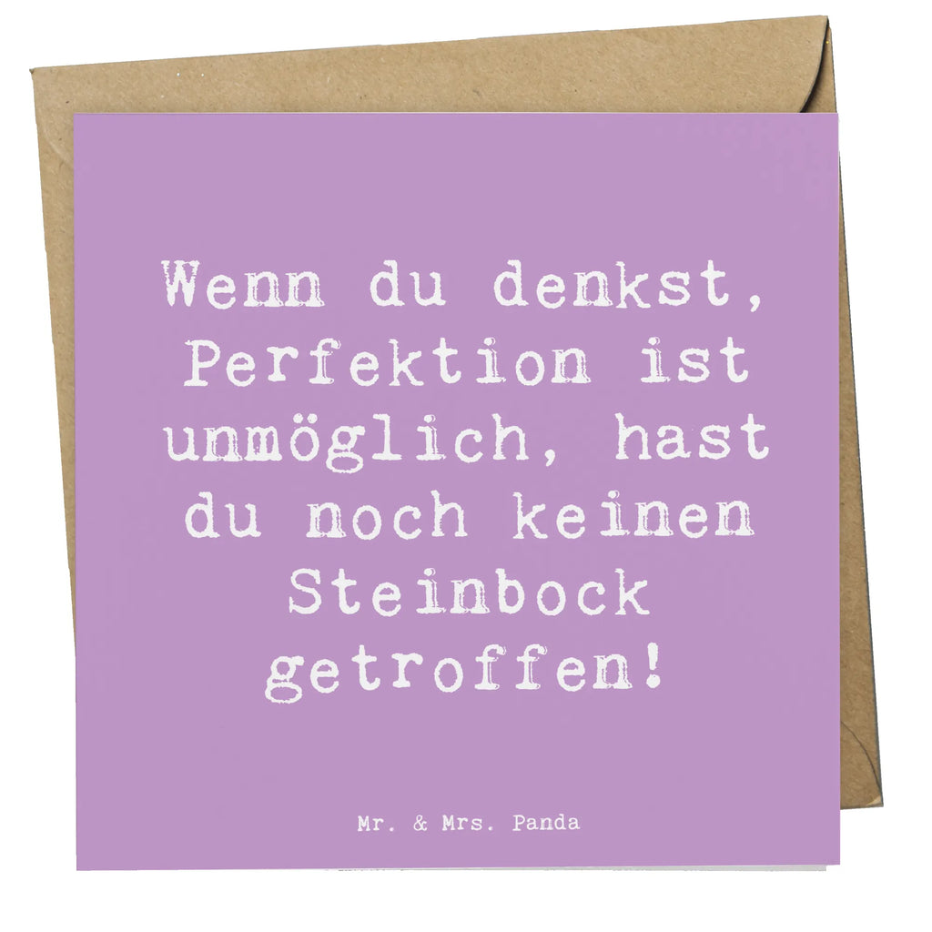 Deluxe Karte Spruch Steinbock Perfektion Karte, Grußkarte, Klappkarte, Einladungskarte, Glückwunschkarte, Hochzeitskarte, Geburtstagskarte, Hochwertige Grußkarte, Hochwertige Klappkarte, Tierkreiszeichen, Sternzeichen, Horoskop, Astrologie, Aszendent