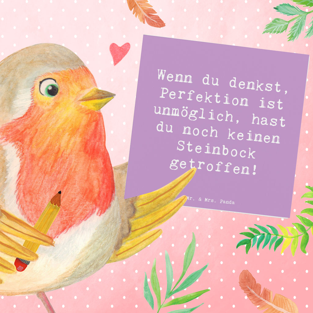 Deluxe Karte Spruch Steinbock Perfektion Karte, Grußkarte, Klappkarte, Einladungskarte, Glückwunschkarte, Hochzeitskarte, Geburtstagskarte, Hochwertige Grußkarte, Hochwertige Klappkarte, Tierkreiszeichen, Sternzeichen, Horoskop, Astrologie, Aszendent