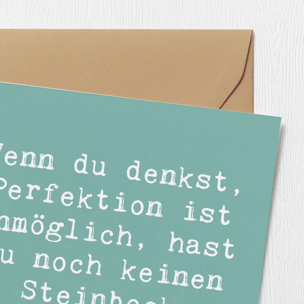 Deluxe Karte Spruch Steinbock Perfektion Karte, Grußkarte, Klappkarte, Einladungskarte, Glückwunschkarte, Hochzeitskarte, Geburtstagskarte, Hochwertige Grußkarte, Hochwertige Klappkarte, Tierkreiszeichen, Sternzeichen, Horoskop, Astrologie, Aszendent