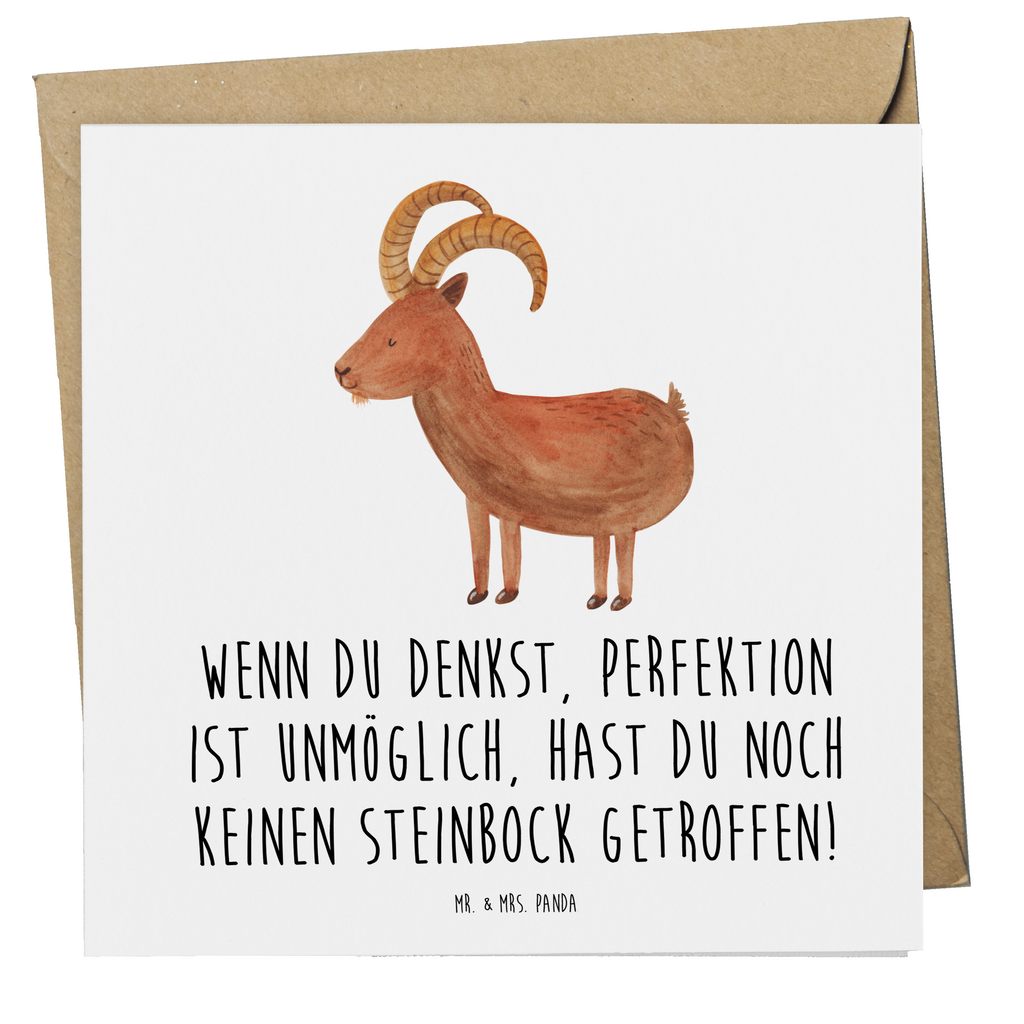 Deluxe Karte Spruch Steinbock Perfektion Karte, Grußkarte, Klappkarte, Einladungskarte, Glückwunschkarte, Hochzeitskarte, Geburtstagskarte, Hochwertige Grußkarte, Hochwertige Klappkarte, Tierkreiszeichen, Sternzeichen, Horoskop, Astrologie, Aszendent