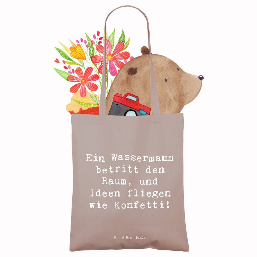 Tragetasche Spruch Wassermann Ideenflug Beuteltasche, Beutel, Einkaufstasche, Jutebeutel, Stoffbeutel, Tasche, Shopper, Umhängetasche, Strandtasche, Schultertasche, Stofftasche, Tragetasche, Badetasche, Jutetasche, Einkaufstüte, Laptoptasche, Tierkreiszeichen, Sternzeichen, Horoskop, Astrologie, Aszendent