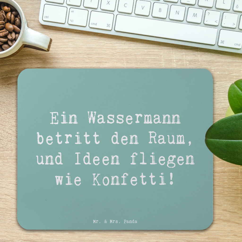 Mauspad Spruch Wassermann Ideenflug Mousepad, Computer zubehör, Büroausstattung, PC Zubehör, Arbeitszimmer, Mauspad, Einzigartiges Mauspad, Designer Mauspad, Mausunterlage, Mauspad Büro, Tierkreiszeichen, Sternzeichen, Horoskop, Astrologie, Aszendent