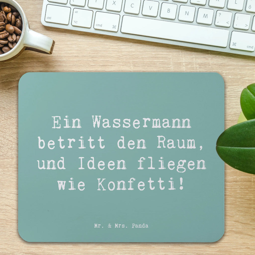 Mauspad Spruch Wassermann Ideenflug Mousepad, Computer zubehör, Büroausstattung, PC Zubehör, Arbeitszimmer, Mauspad, Einzigartiges Mauspad, Designer Mauspad, Mausunterlage, Mauspad Büro, Tierkreiszeichen, Sternzeichen, Horoskop, Astrologie, Aszendent