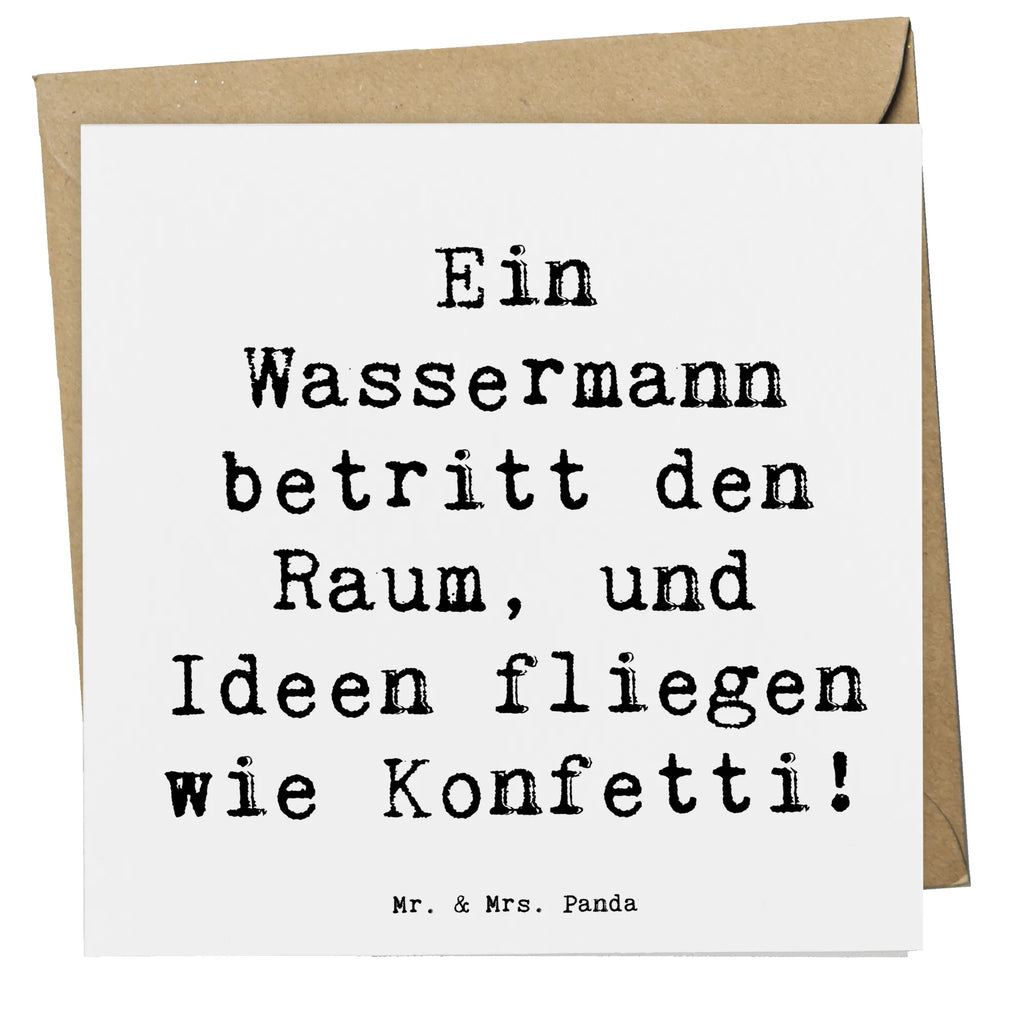 Deluxe Karte Spruch Wassermann Ideenflug Karte, Grußkarte, Klappkarte, Einladungskarte, Glückwunschkarte, Hochzeitskarte, Geburtstagskarte, Hochwertige Grußkarte, Hochwertige Klappkarte, Tierkreiszeichen, Sternzeichen, Horoskop, Astrologie, Aszendent