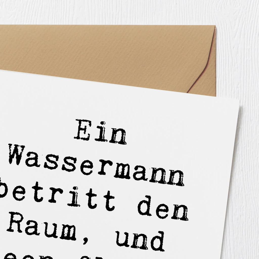 Deluxe Karte Spruch Wassermann Ideenflug Karte, Grußkarte, Klappkarte, Einladungskarte, Glückwunschkarte, Hochzeitskarte, Geburtstagskarte, Hochwertige Grußkarte, Hochwertige Klappkarte, Tierkreiszeichen, Sternzeichen, Horoskop, Astrologie, Aszendent