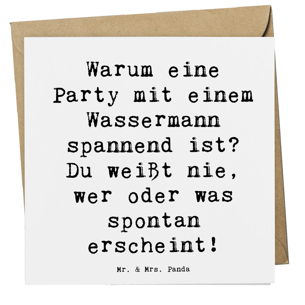 Deluxe Karte Spruch Wassermann Party Karte, Grußkarte, Klappkarte, Einladungskarte, Glückwunschkarte, Hochzeitskarte, Geburtstagskarte, Hochwertige Grußkarte, Hochwertige Klappkarte, Tierkreiszeichen, Sternzeichen, Horoskop, Astrologie, Aszendent