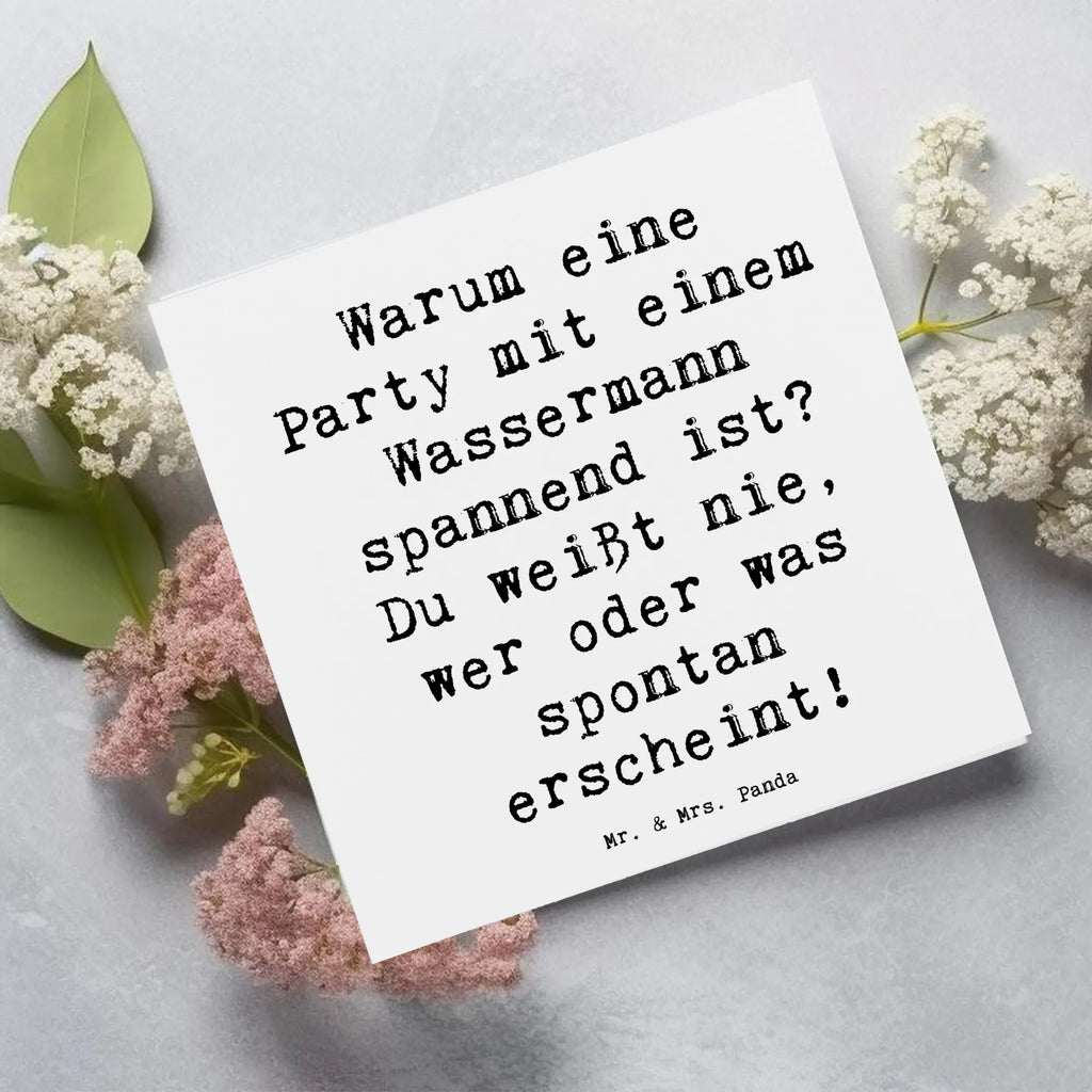 Deluxe Karte Spruch Wassermann Party Karte, Grußkarte, Klappkarte, Einladungskarte, Glückwunschkarte, Hochzeitskarte, Geburtstagskarte, Hochwertige Grußkarte, Hochwertige Klappkarte, Tierkreiszeichen, Sternzeichen, Horoskop, Astrologie, Aszendent