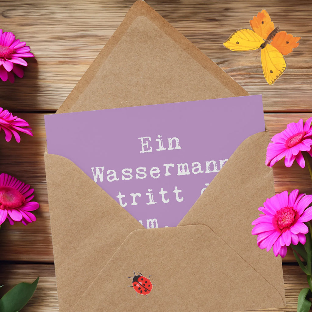 Deluxe Karte Spruch Wassermann Ideenflug Karte, Grußkarte, Klappkarte, Einladungskarte, Glückwunschkarte, Hochzeitskarte, Geburtstagskarte, Hochwertige Grußkarte, Hochwertige Klappkarte, Tierkreiszeichen, Sternzeichen, Horoskop, Astrologie, Aszendent